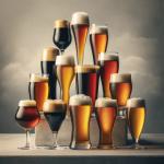 DALL·E 2023-12-23 10.58.11 - A photo exemplifying the importance of composition in beer photography. The image features an arrangement of different types of beer glasses, each fil.png